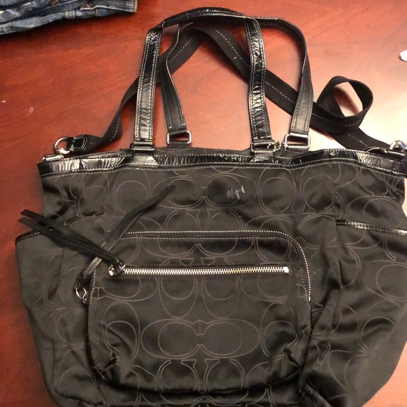 coach diaper bag black